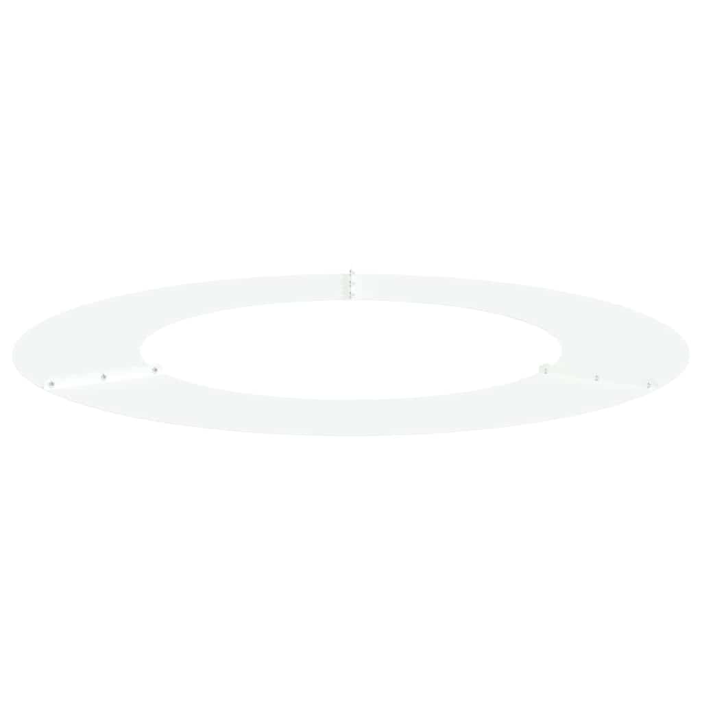 vidaXL suitable for Flat Tree Ring White Ø50/80 cm Steel 4