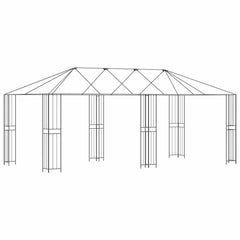 vidaXL Gazebo Frame Without Gazebo Fabric 6 x 3 m Black Steel 2