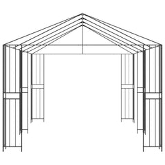 vidaXL Gazebo Frame Without Gazebo Fabric 6 x 3 m Black Steel 5