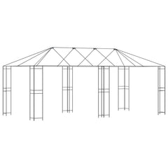 vidaXL Gazebo Frame Without Gazebo Fabric 6 x 3 m Black Steel 2
