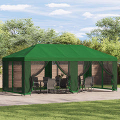 Garden Gazebo with Sidewalls 6 x 3 m Polyester and Steel Green