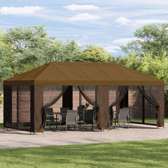 Garden Gazebo with Sidewalls 6 x 3 m Polyester and Steel Taupe