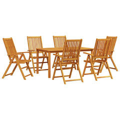 vidaXL Garden Dining Set 7 pcs Brown Solid Acacia Wood 2