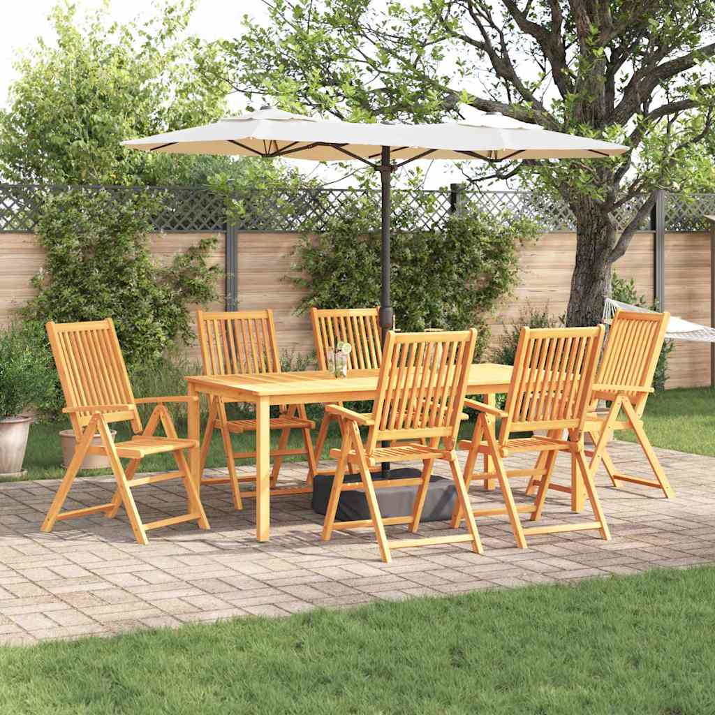 vidaXL Garden Dining Set 7 pcs Brown Solid Acacia Wood 1