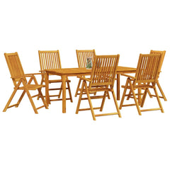 vidaXL Garden Dining Set 7 pcs Brown Solid Acacia Wood 3