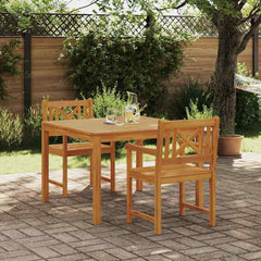 Garden Dining Set 3 pcs Brown Solid Acacia wood 110 cm table length 2-seater