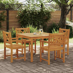 Garden Dining Set 3 pcs Brown Solid Acacia wood 110 cm table length 4-seater