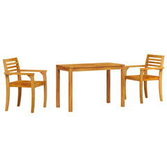 vidaXL Garden Dining Set 3 pcs Brown Solid Acacia Wood 2