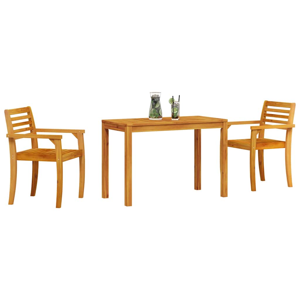 vidaXL Garden Dining Set 3 pcs Brown Solid Acacia Wood 3