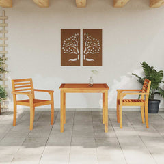 vidaXL Garden Dining Set 3 pcs Brown Solid Acacia Wood 4
