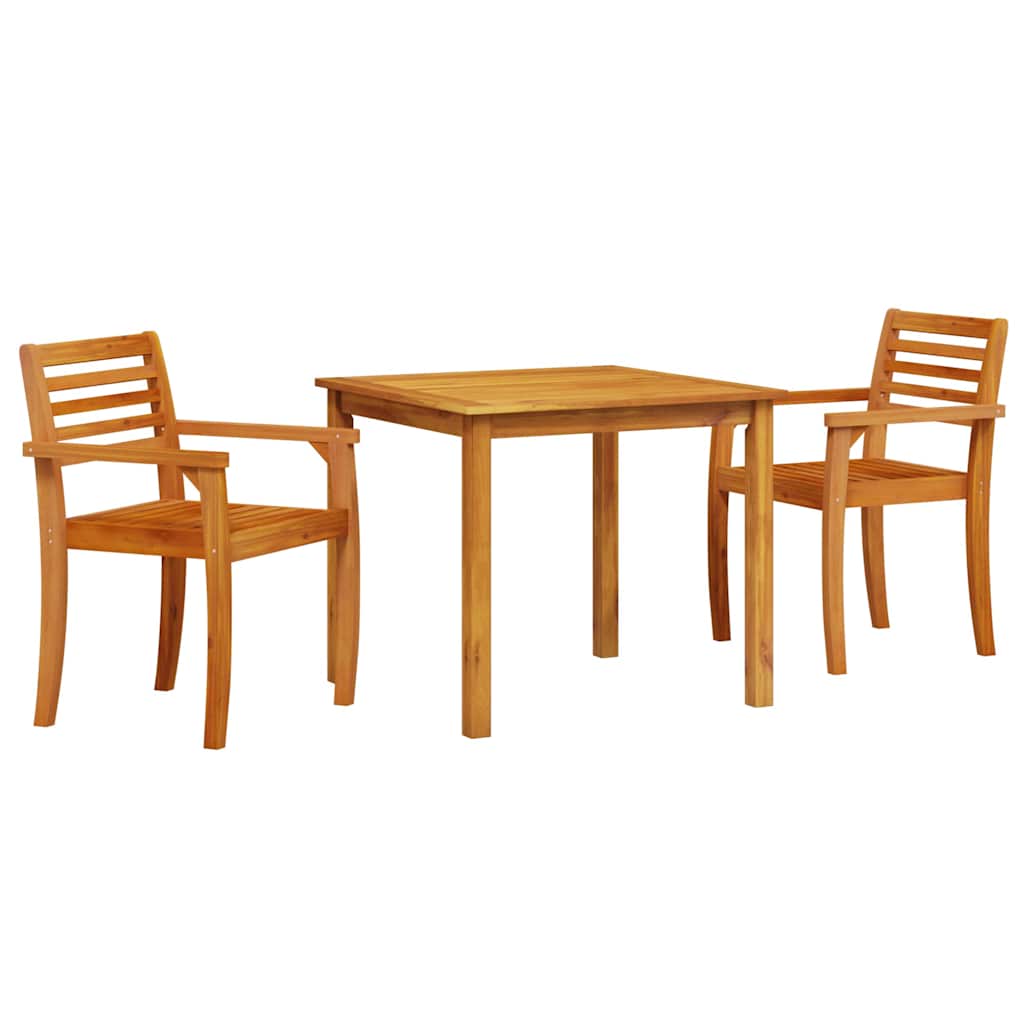 vidaXL Garden Dining Set 3 pcs Brown Solid Acacia Wood 2