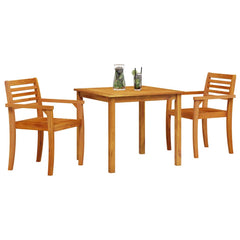 vidaXL Garden Dining Set 3 pcs Brown Solid Acacia Wood 3