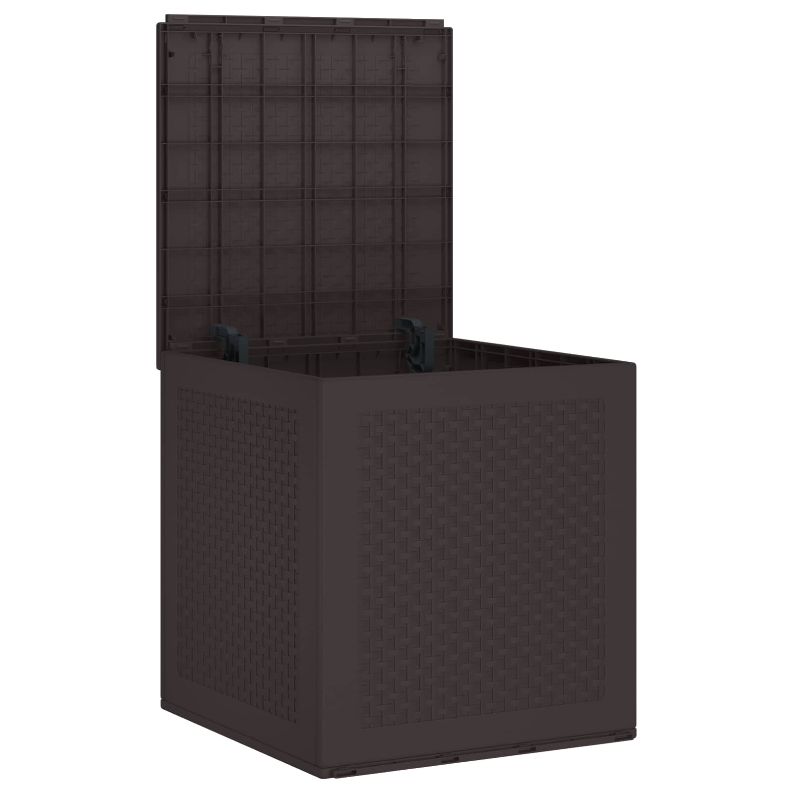 vidaXL Storage Box with Storage Brown 55 x 53 x 57 cm Polypropylene 3