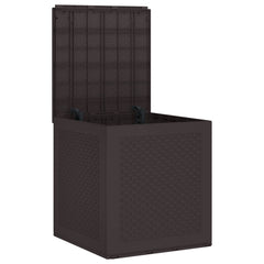 vidaXL Storage Box with Storage Brown 55 x 53 x 57 cm Polypropylene 3