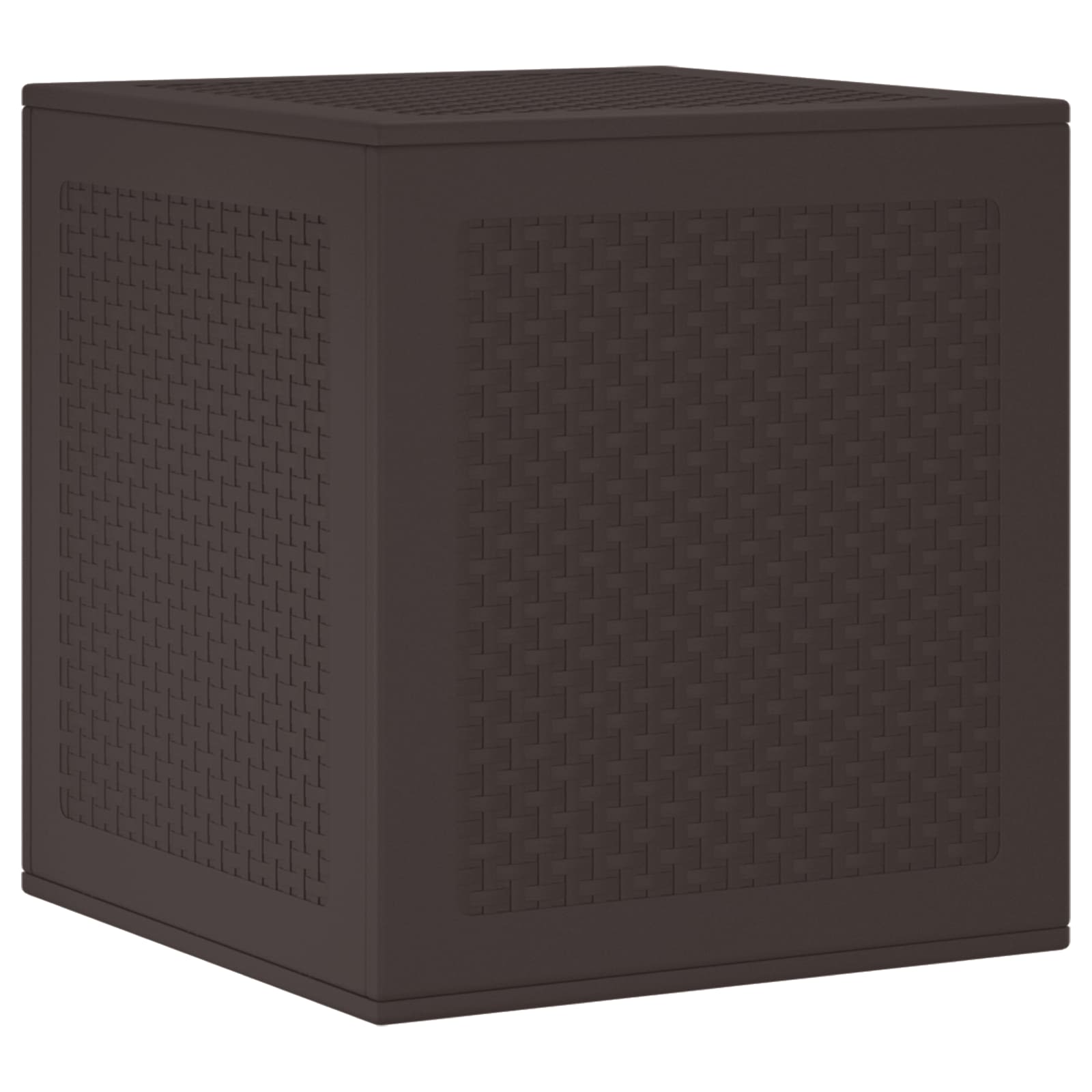 vidaXL Storage Box with Storage Brown 55 x 53 x 57 cm Polypropylene 6