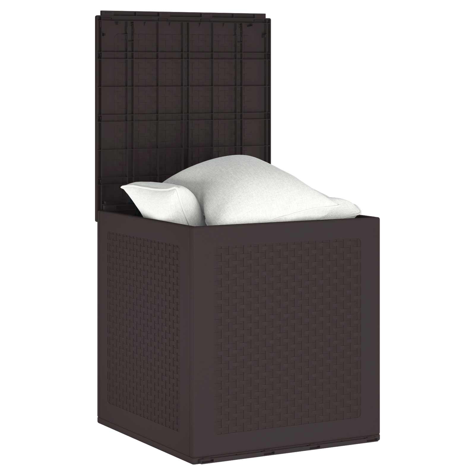 vidaXL Storage Box with Storage Brown 55 x 53 x 57 cm Polypropylene 2