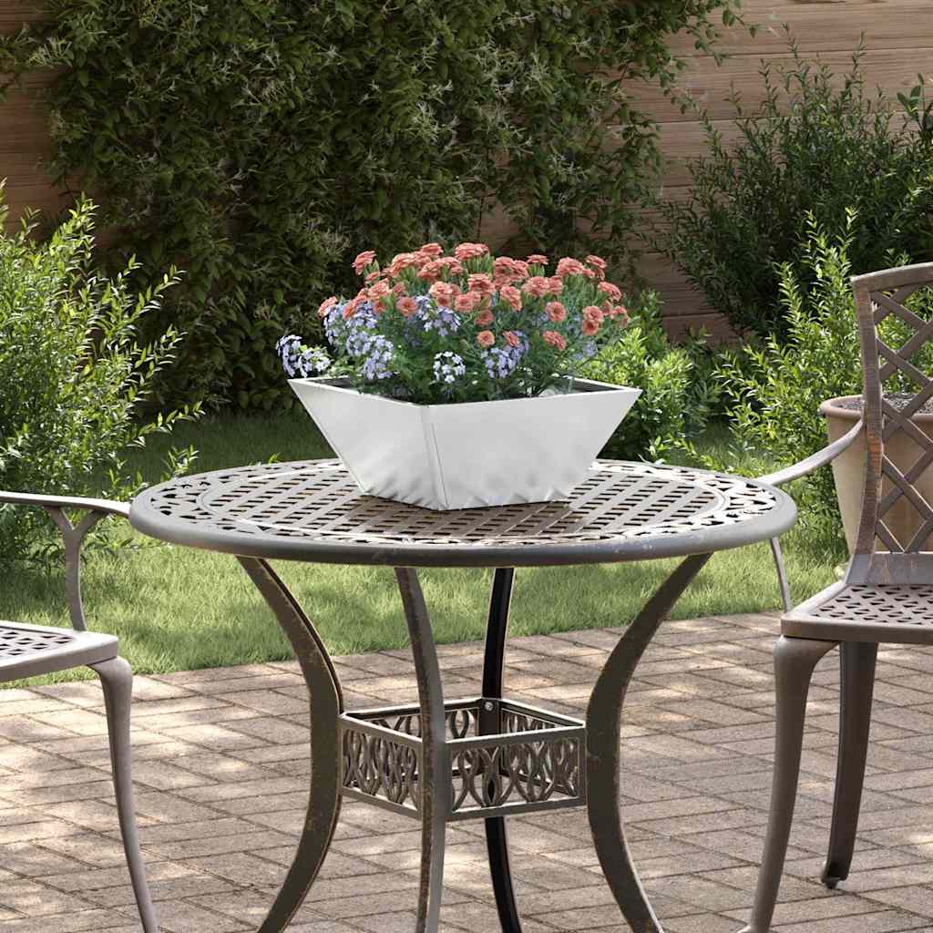 vidaXL Garden Planter 5 pcs Silver 35 x 35 x 15 cm Galvanised Steel 1