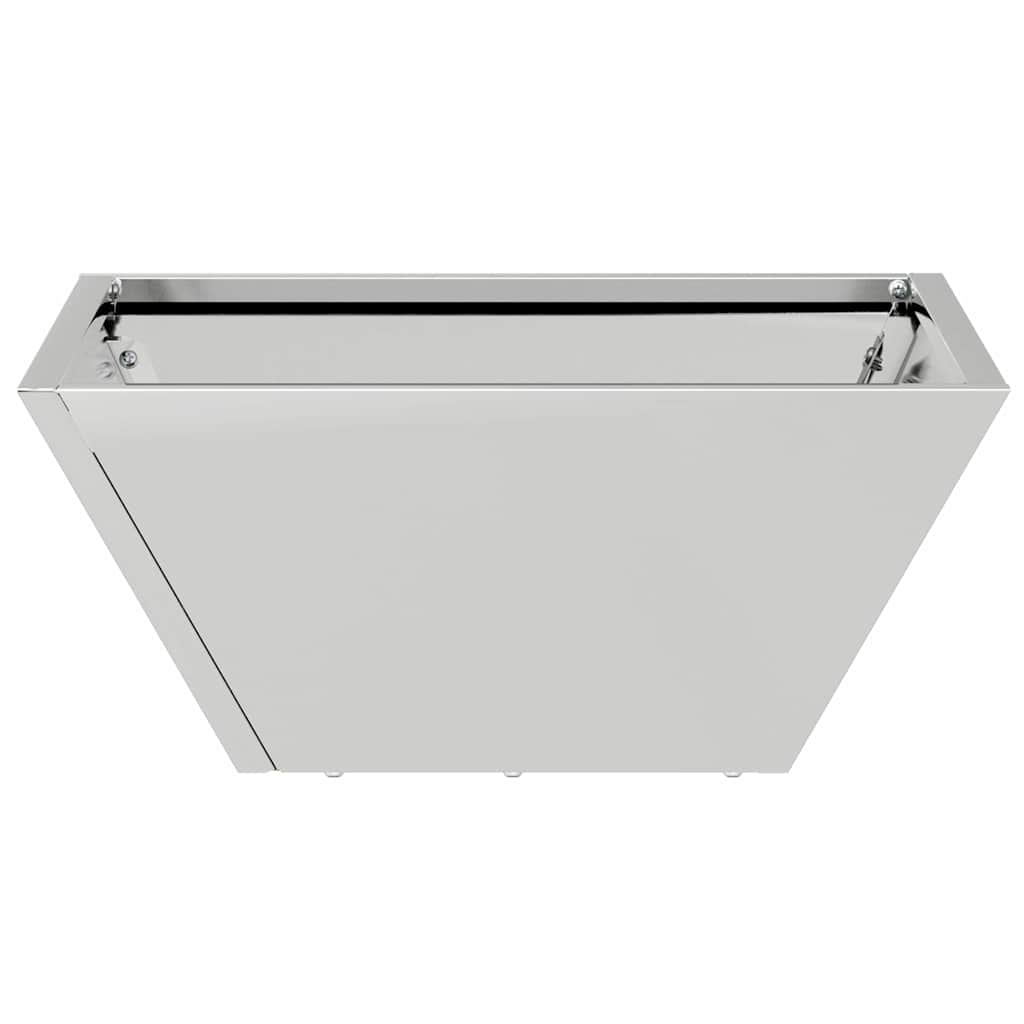 vidaXL Garden Planter 5 pcs Silver 35 x 35 x 15 cm Galvanised Steel 6