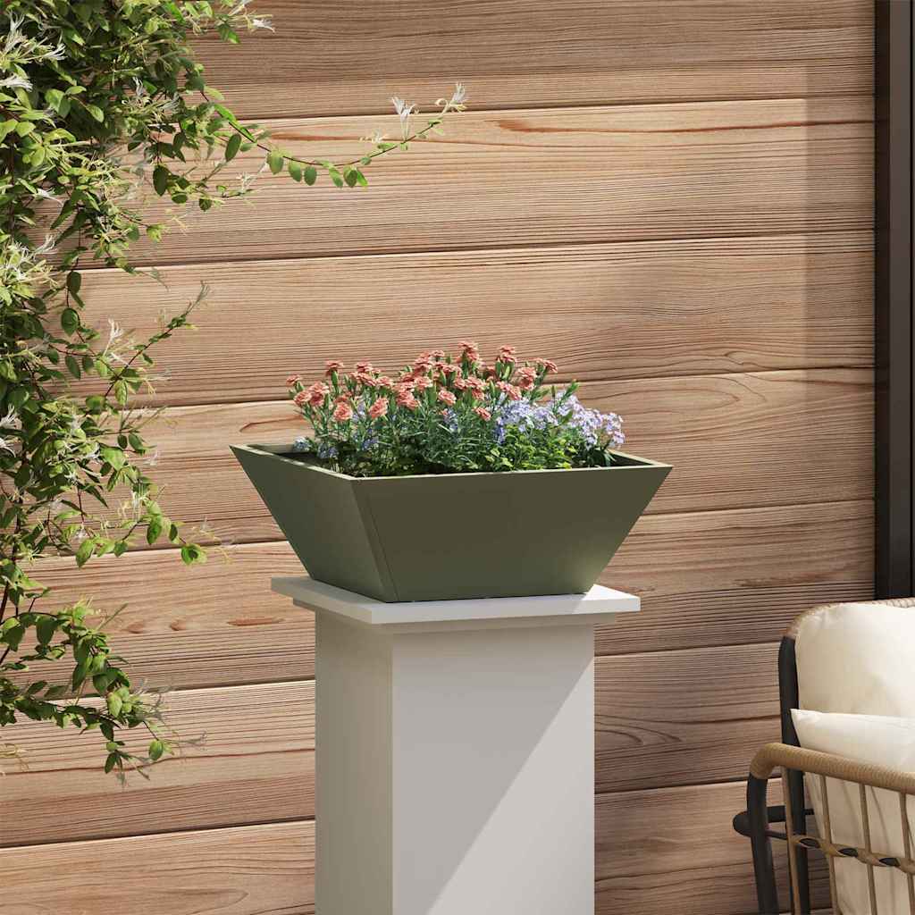 vidaXL Garden Planter 5 pcs Olive Green 40 x 40 x 15 cm 4