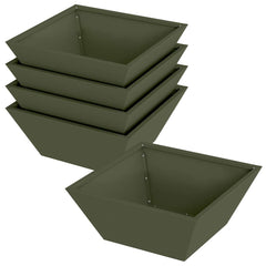 vidaXL Garden Planter 5 pcs Olive Green 40 x 40 x 15 cm 2