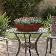 vidaXL Garden Planter 5 pcs Rusty 50 x 50 x 15 cm Weathering Steel 1