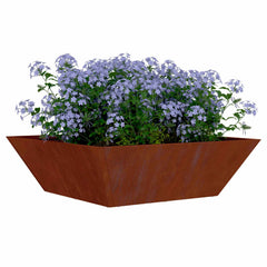 vidaXL Garden Planter 5 pcs Rusty 50 x 50 x 15 cm Weathering Steel 3