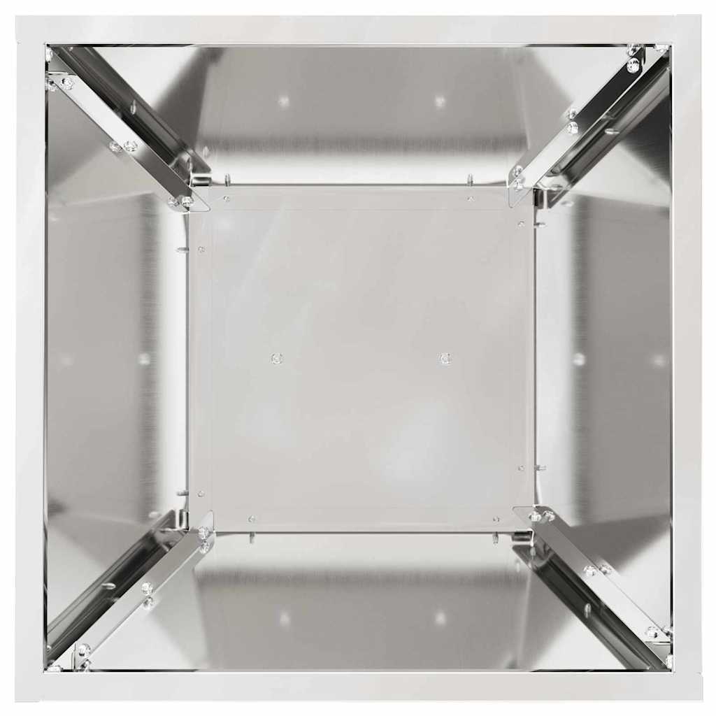 vidaXL Pillar Planter Silver 35 x 35 x 73 cm Galvanised Steel 6