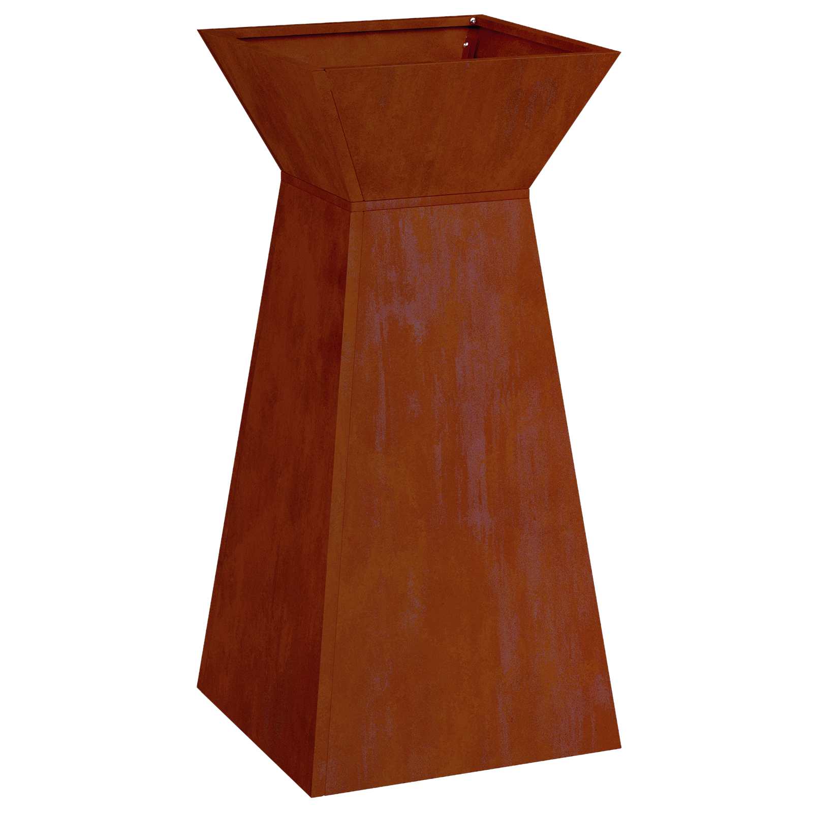 vidaXL Pillar Planter Rusty 35 x 35 x 73 cm Weathering Steel 5