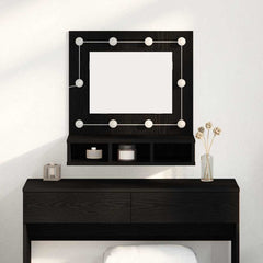 vidaXL Mirror Cabinet Black Oak 60 x 31.5 x 62 cm Engineered Wood 1