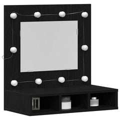vidaXL Mirror Cabinet Black Oak 60 x 31.5 x 62 cm Engineered Wood 3