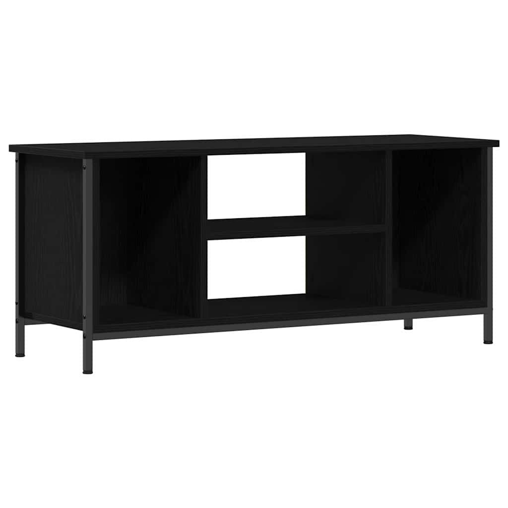 vidaXL TV Cabinet 102 x 35 x 45 cm Black Oak Engineered Wood 2