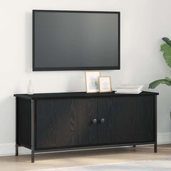 vidaXL TV Cabinet 100 x 35 x 45 cm Black Oak Engineered Wood 1