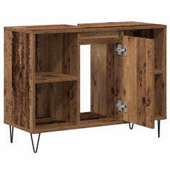 vidaXL Bathroom Cabinet Old Wood 80 x 33 x 60 cm Engineered Wood 5