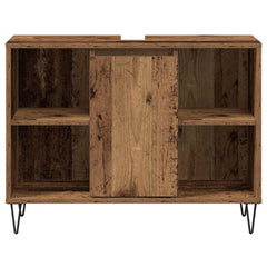 vidaXL Bathroom Cabinet Old Wood 80 x 33 x 60 cm Engineered Wood 6