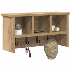vidaXL Wall-Mounted Coat Rack Artisan Oak 50 x 16 x 26 cm 3