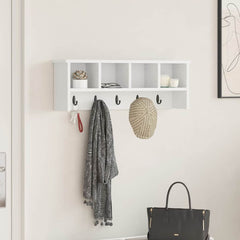 vidaXL Wall-Mounted Coat Rack Wall-Mounted White 75 x 16 x 26 cm 1