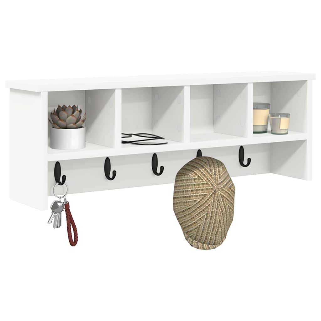 vidaXL Wall-Mounted Coat Rack Wall-Mounted White 75 x 16 x 26 cm 3