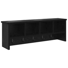 vidaXL Wall-Mounted Coat Rack Wall-Mounted Black Oak 75 x 16 x 26 cm 2