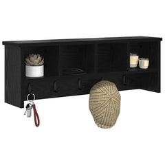 vidaXL Wall-Mounted Coat Rack Wall-Mounted Black Oak 75 x 16 x 26 cm 3