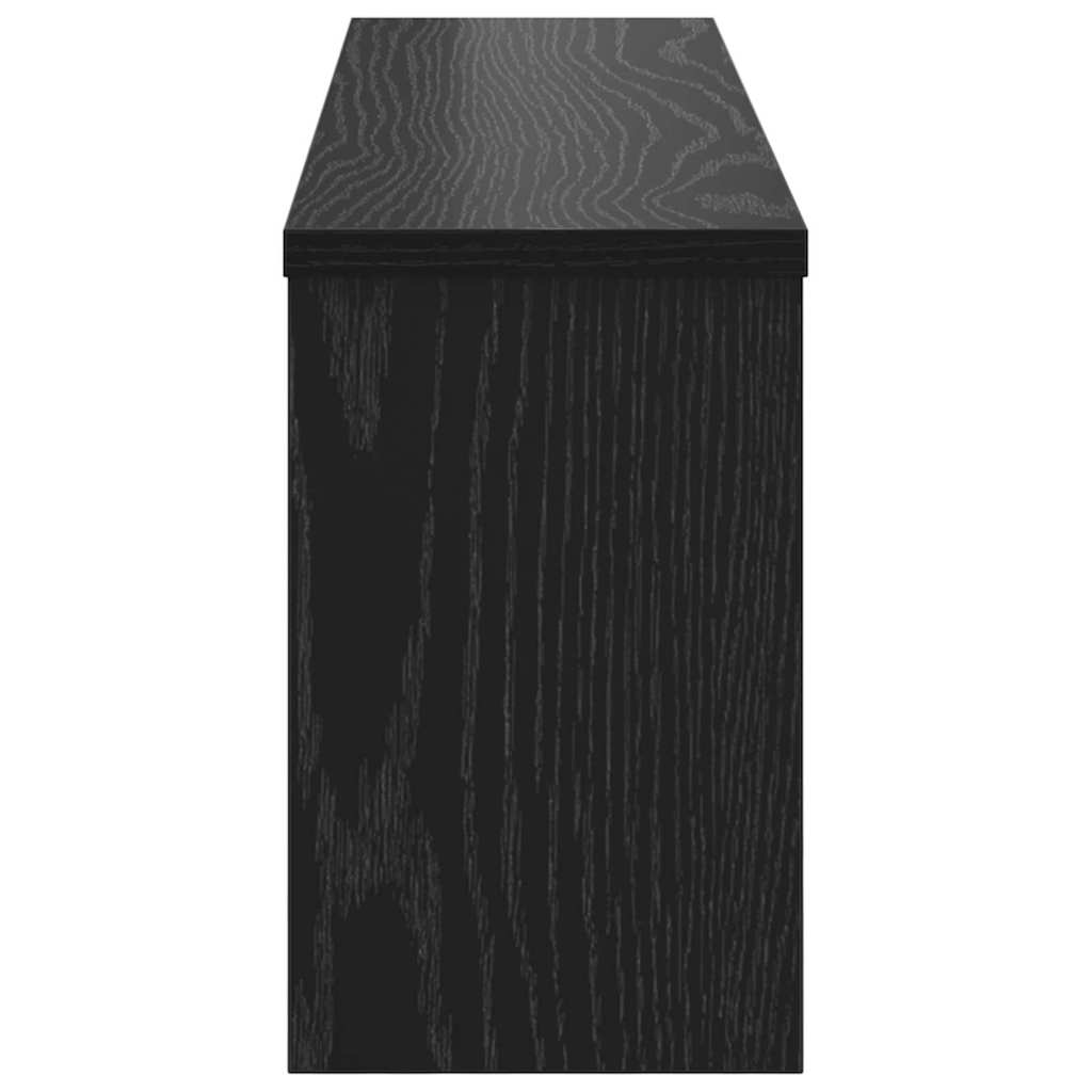 vidaXL Wall-Mounted Coat Rack Wall-Mounted Black Oak 75 x 16 x 26 cm 6