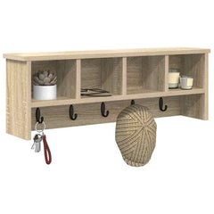 vidaXL Wall-Mounted Coat Rack Wall-Mounted Sonoma Oak 75 x 16 x 26 cm 3