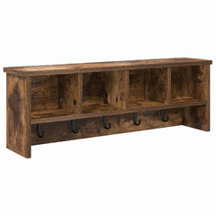 vidaXL Wall-Mounted Coat Rack Wall-Mounted Smoked Oak 75 x 16 x 26 cm 2