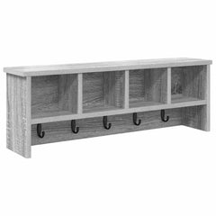 vidaXL Wall-Mounted Coat Rack Wall-Mounted Grey Sonoma 75 x 16 x 26 cm 2