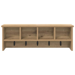 vidaXL Wall-Mounted Coat Rack Wall-Mounted Artisan Oak 75 x 16 x 26 cm 5