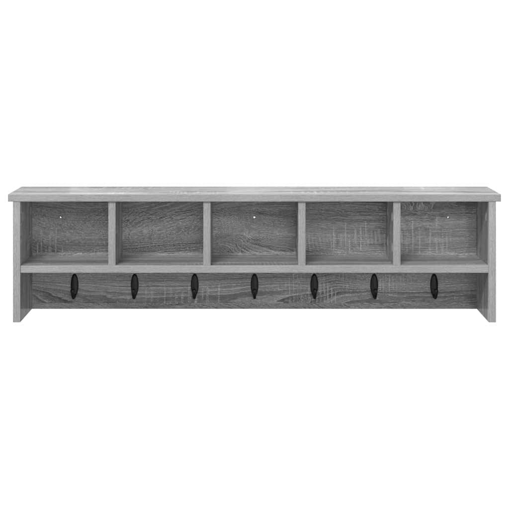 vidaXL Wall-Mounted Coat Rack Wall-Mounted Grey Sonoma Engineered wood 5
