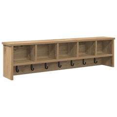 vidaXL Wall-Mounted Coat Rack Wall-Mounted Artisan Oak Engineered wood 2