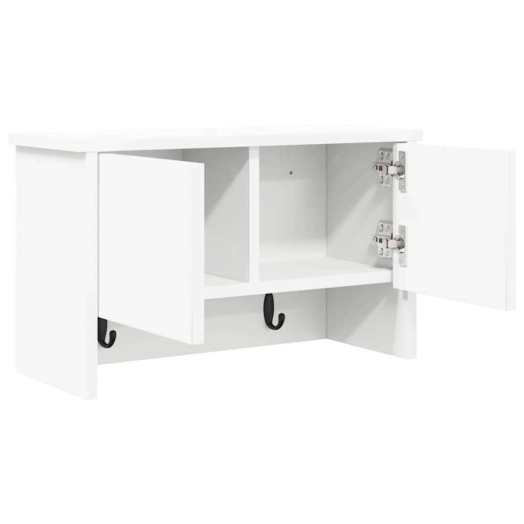 vidaXL Wall-Mounted Coat Rack Wall-Mounted White 50 x 20 x 30 cm 5