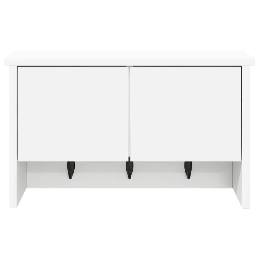 vidaXL Wall-Mounted Coat Rack Wall-Mounted White 50 x 20 x 30 cm 6