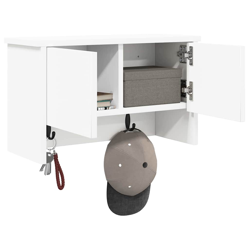 vidaXL Wall-Mounted Coat Rack Wall-Mounted White 50 x 20 x 30 cm 3