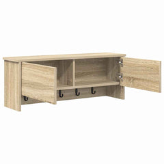 vidaXL Wall-Mounted Coat Rack Wall-Mounted Sonoma Oak 80 x 20 x 30 cm 5